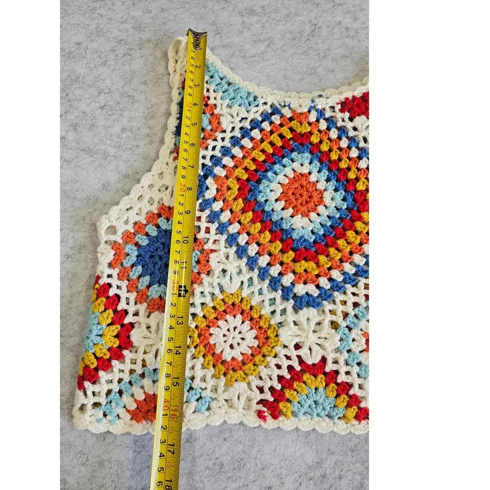 ALTAR'D  STATE Retro Knit  Crochet Knit Top, Festival, Y2K, Western, Womens Sz L - Picture 3 of 6